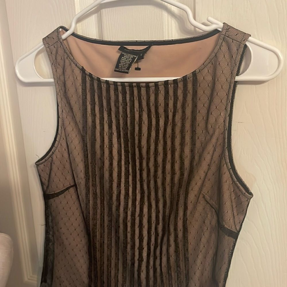 BCBG MaxAzria Vintage Black tan top size small